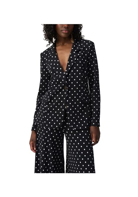 Blazer Joseph Ribkoff donna 251051 Nero pois bianchi bottoni scollo a V JOSEPH RIBKOFF | 251051110
